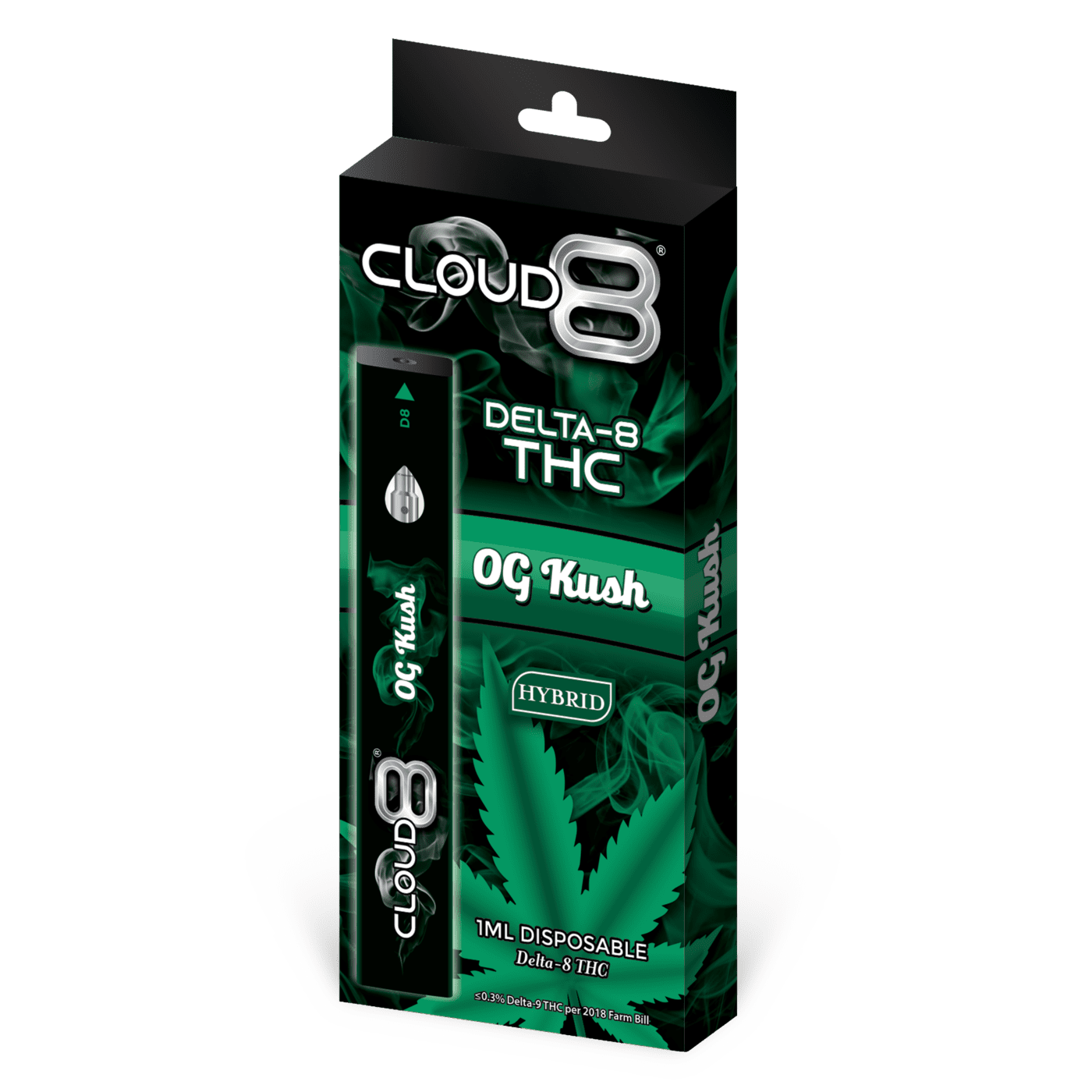 Cloud 8 Delta 8 OG Kush 1ML Disposable